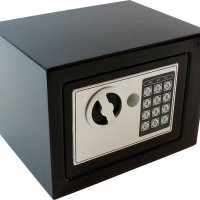 Електронен сейф за ценности, обезопасен с код и ключ AG613, #1000051707, снимка 1 - Други стоки за дома - 34744714