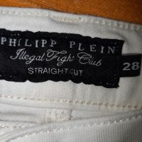 Страхотен бял панталон  на PHILIPP PLEIN р-р 28, снимка 3 - Панталони - 34686692