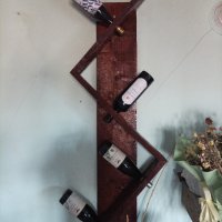 Ръчно изработена дървена стойка за вино 8 - 20 бут., снимка 1 - Декорация за дома - 44101024