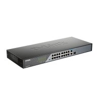 Суич D-Link DSS-100E-18P 18-портов 10/100 Unmanaged long range PoE Surveillance комутатор, снимка 1 - Суичове - 39026673