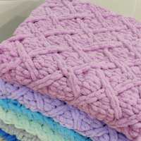 Плетени бебешки одеяла, снимка 1 - Спално бельо и завивки - 37537500