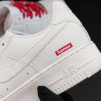 Nike Air Force 1 Supreme Нови Мъжки Обувки Маратонки Размер 43 Номер 27.5см Кецове Бели Shoes Man , снимка 3 - Маратонки - 40173899