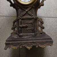 Много стар антикварен каминен часовник ,порцеланов циферблат ,нужна му е профилактика ,сверяването с, снимка 5 - Антикварни и старинни предмети - 36583407