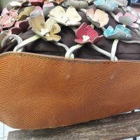 🐙Octopus естествена кожа- среден размер шарена Чанта, на цветя 🌻🌹⚘🌷🥀, снимка 10 - Чанти - 33585157