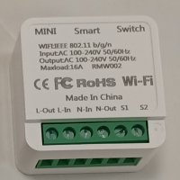 Wifi MINI Sonoff switch 16A, безжичен смарт ключ, smart control, соноф, сон оф, сон офф, сонофф, снимка 1 - Друга електроника - 43115745