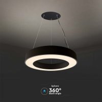 LED Полилей 50W Черен Димиране, снимка 4 - Полилеи - 40748517