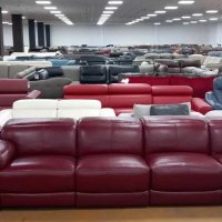 Голям червен кожен диван с електрически релакс механизъм "Laurence", снимка 9 - Дивани и мека мебел - 40282832