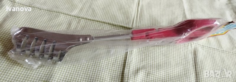 Щипка за спагети от неръждаема стомана и пластмасови дръжки, снимка 1