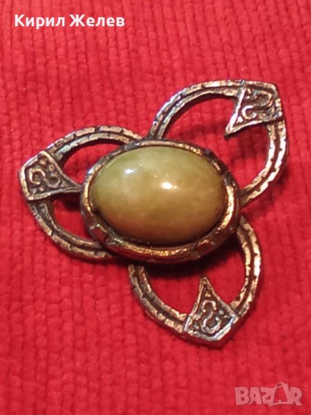 Маркова стара Посребрена Брошка в кутията й - 10751, снимка 1