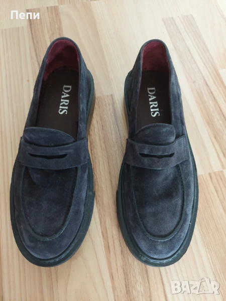 Мъжки мокасини- тъмносини, снимка 1