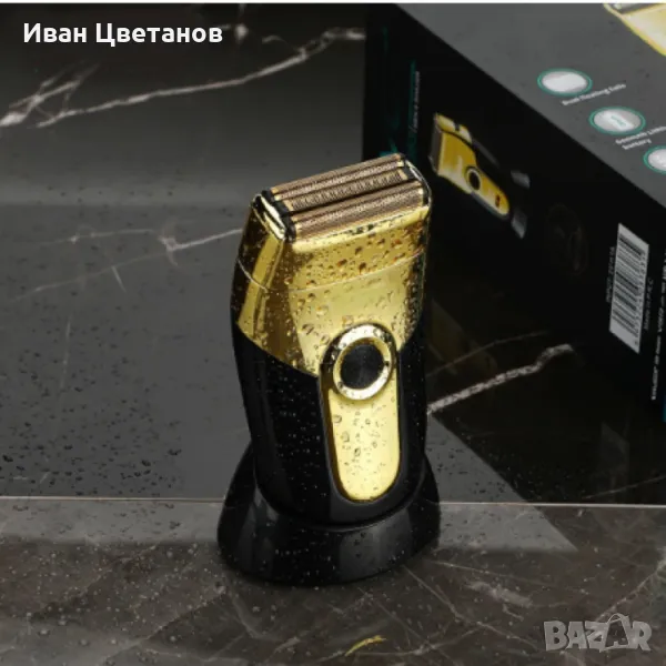 Професионална електрическа самобръсначка, VGR V-383, водоустойчива, LCD дисплей, стойка за зареждане, снимка 1