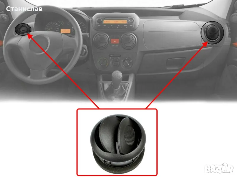 Преден въздуховод за Fiat Qubo, снимка 1