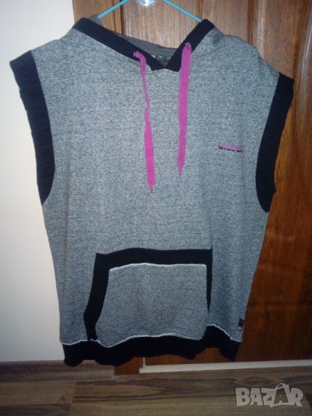 Памучен елек с качулка, снимка 1