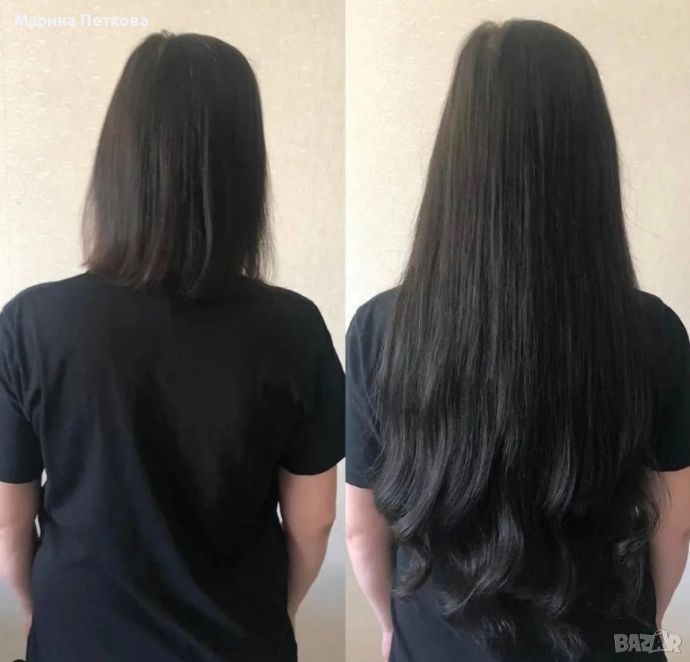 естествена черна коса 70 см, снимка 1