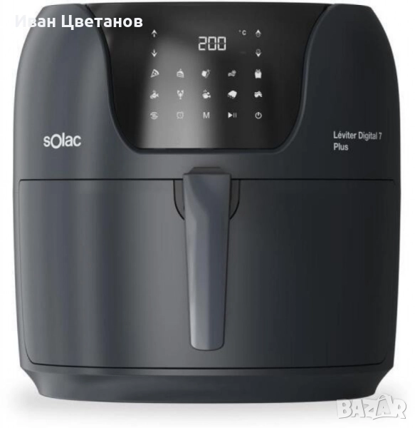 Еър фрайър Solac Léviter Digital 7 Plus – 7,4L капацитет, 1800W мощност и 10 автоматични програми, снимка 1