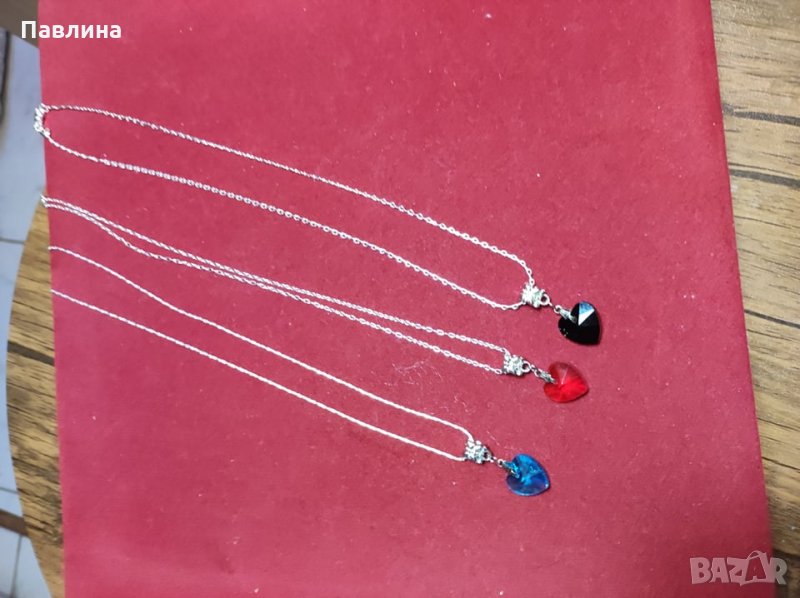 Синджир с кристална висулка сърце, снимка 1