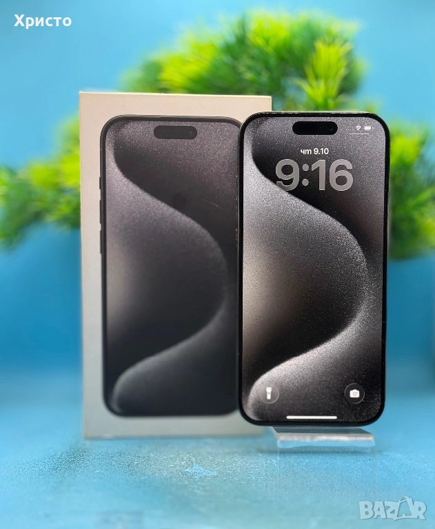 Apple iPhone 15 Pro, 256GB, 5G, Black Titanium , снимка 1