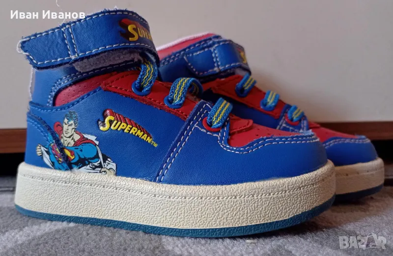 Детски кецове на Супермен - номер 21,5, снимка 1