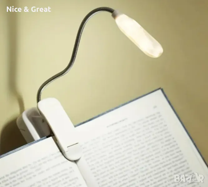 Лампичка с клипс за четене на книги , снимка 1