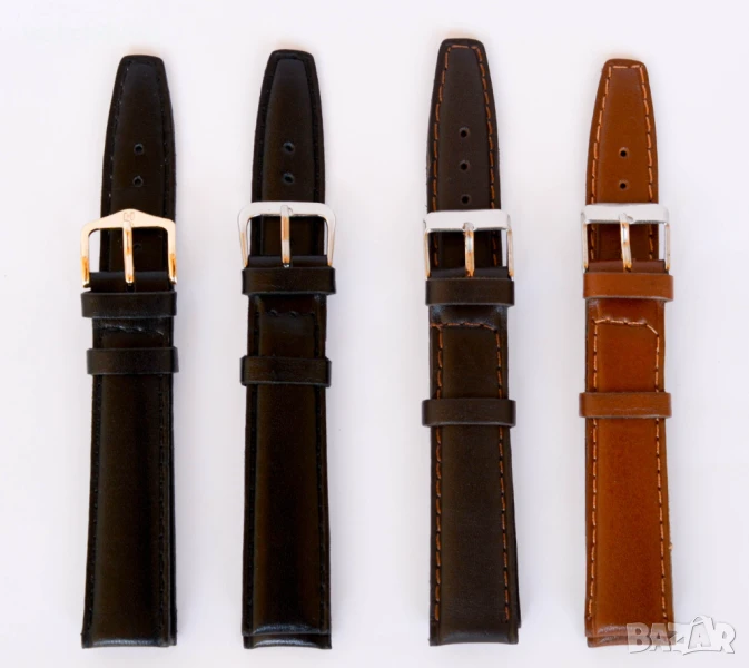 НОВИ КАЧЕСТВЕНИ КАИШКИ ЗА ЧАСОВНИЦИ.КАФЯВА ЧЕРНА БЯЛА БЕЖОВА КАИШКА ЗА ЧАСОВНИК. WATCH STRAP STRAPS, снимка 1