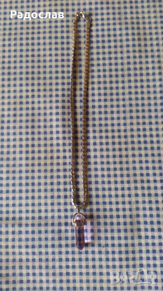 синджир с висулка от аметист , снимка 1