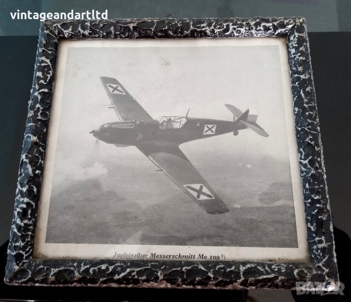 Колекционерска оригинална снимка, Месершмит самолет България Втората Световна Война, ВСВ, снимка 1