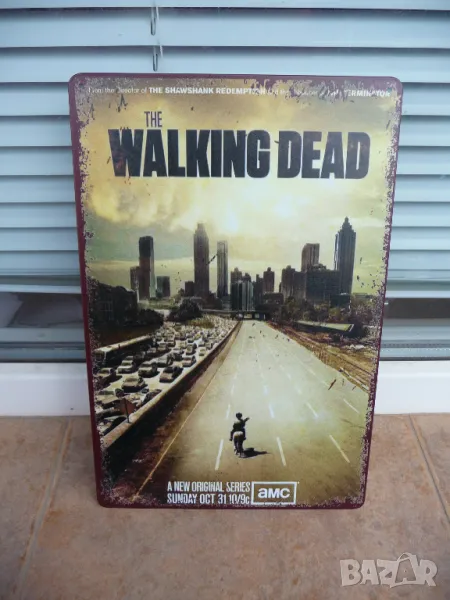Метална табела сериал Живите мъртви ужаси зомбита оцеляване трилър драма, снимка 1