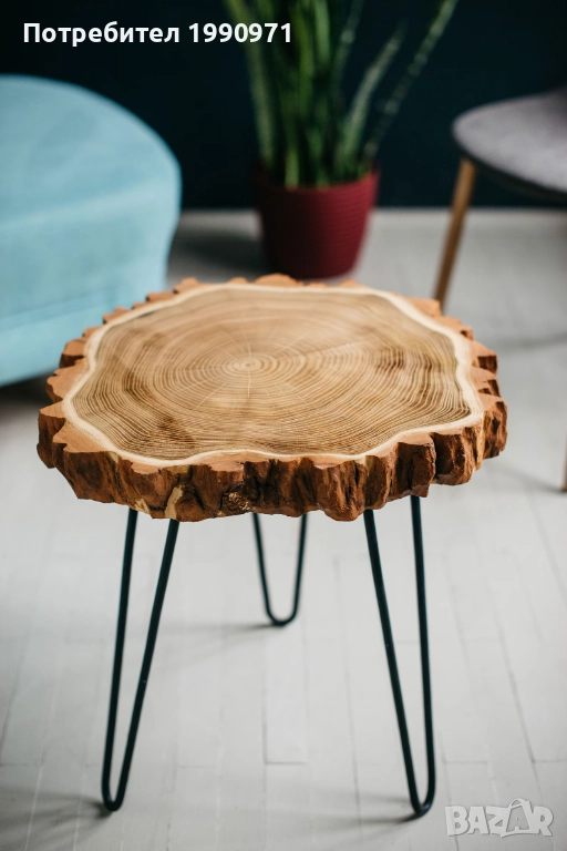 Маси от масив с жив ръб, кръгли, правоъгълни, трапезни, холни, орех, дъб, бряст по поръчка на клиент, снимка 1