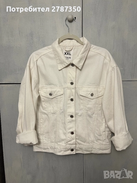 Бяло дънково яке, снимка 1