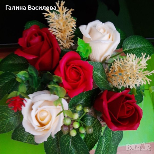 Букет от сапунени рози , снимка 1