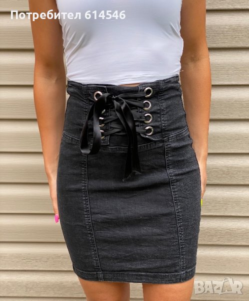 New Yorker Дънкова пола с връзки, снимка 1