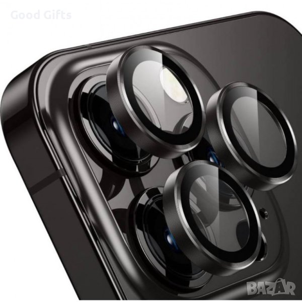 Цветен протектор за Камера iPhone 15 Plus, Черен, снимка 1