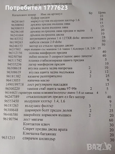 Авточасти за Деу Нубира DAEWOO NUBIRA, снимка 1