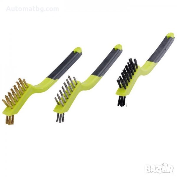 Комплект четки Automat, Телени четки, 3бр, Зелен, снимка 1