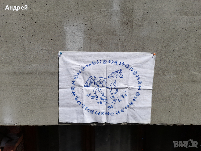 Старинна бродирана калъфка за възглавница #104, снимка 1