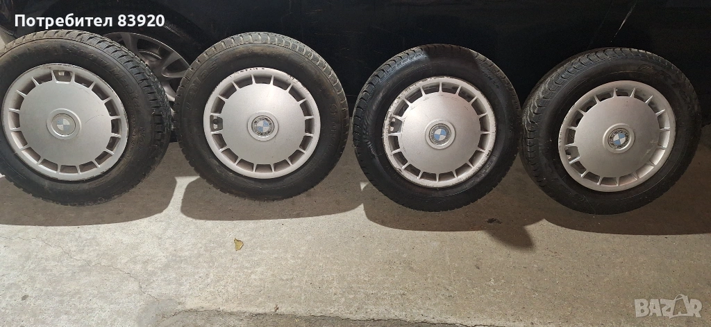 14 4x100 Bmw E30 Метални джанти с тасове БМВ, снимка 1