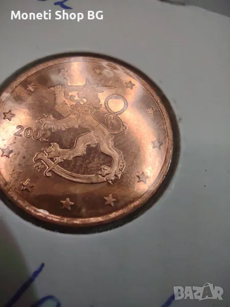 Селекция от 1-2 и 5 Евроцента - Финландия- UNC 2002г., снимка 1