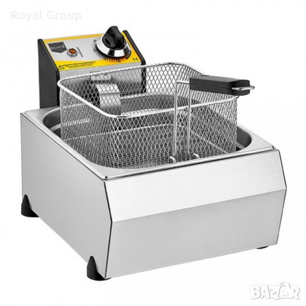 Професионален единичен електрически фритюрник 8 Литра, снимка 1