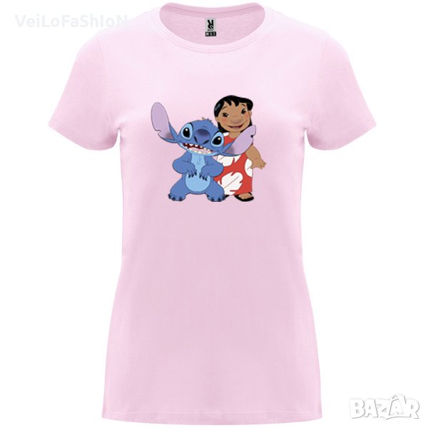 Нова дамска тениска със Стич и Лило (Stitch&Lilo) в розов цвят , снимка 1