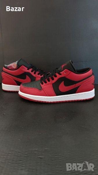 Нови Маратонки Nike Air Jordan 1 Low Reverse Bred Червени Черни Обувки Размер 42 Номер с кутия , снимка 1
