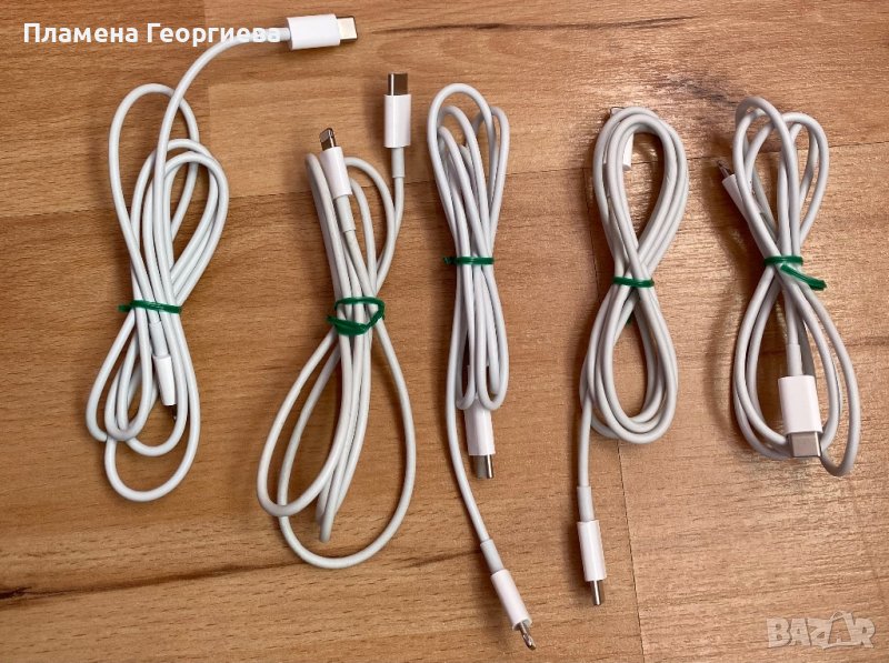 5 x Оригинални Apple USB Кабели за Iphone Бял Fast Charger, снимка 1