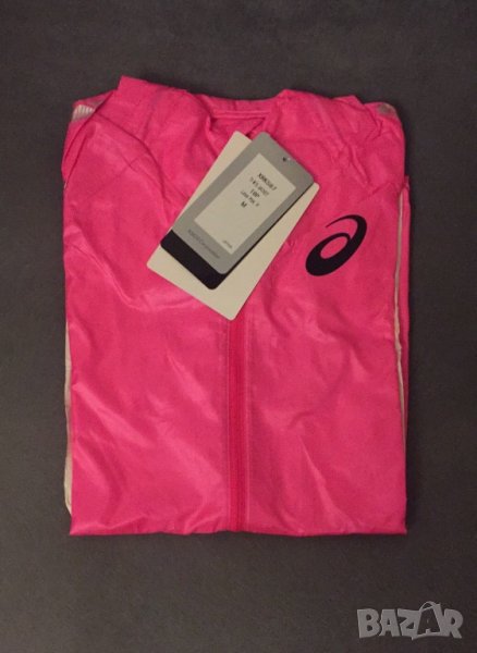 Спортно яке горнище Asics розово ветроустойчиво, снимка 1