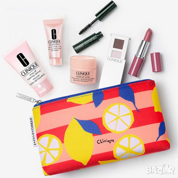 CLINIQUE-нов голям несесер Клиник-с Лимони-25,5 см & 15,5 см , снимка 1