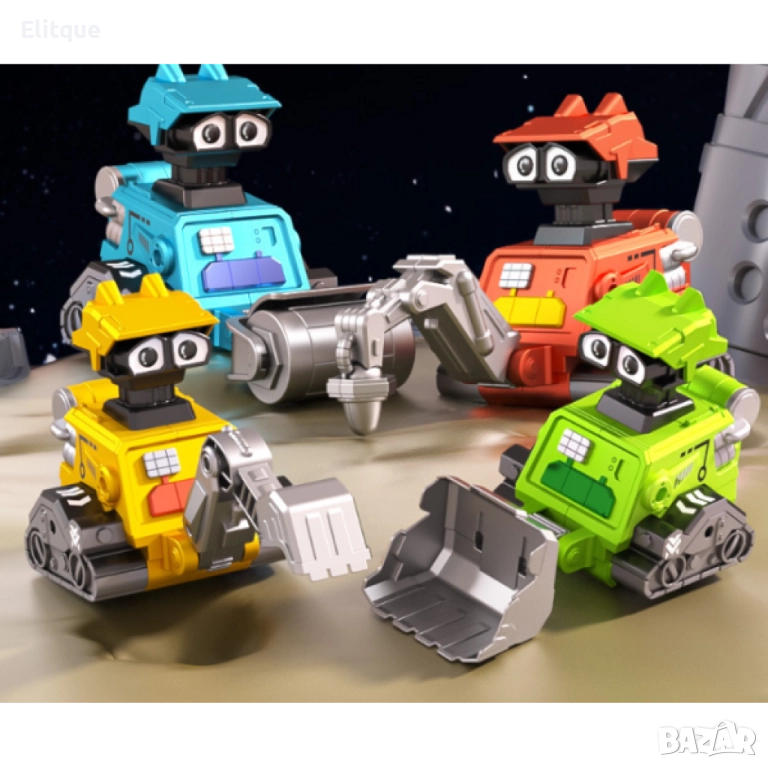 Подвижен робот играчка с дизайн на строителна машина  , снимка 1