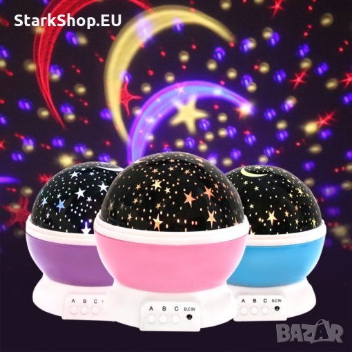 Уникална детска звездна нощна лампа лед украса подарък дете бебе, снимка 1