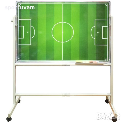 Тактическа треньорска дъска за футбол на стойка MAXIMA, 100х70 см, Размери H126–199 см, снимка 1