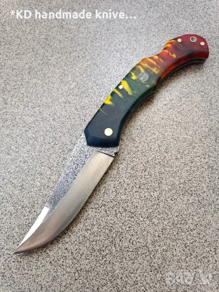 Сгъваем нож ръчно изработен от N690 стомана, снимка 1