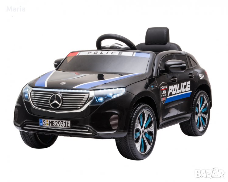 Акумулаторна кола Licensed Mercedes Benz EQC400 Police Black, снимка 1
