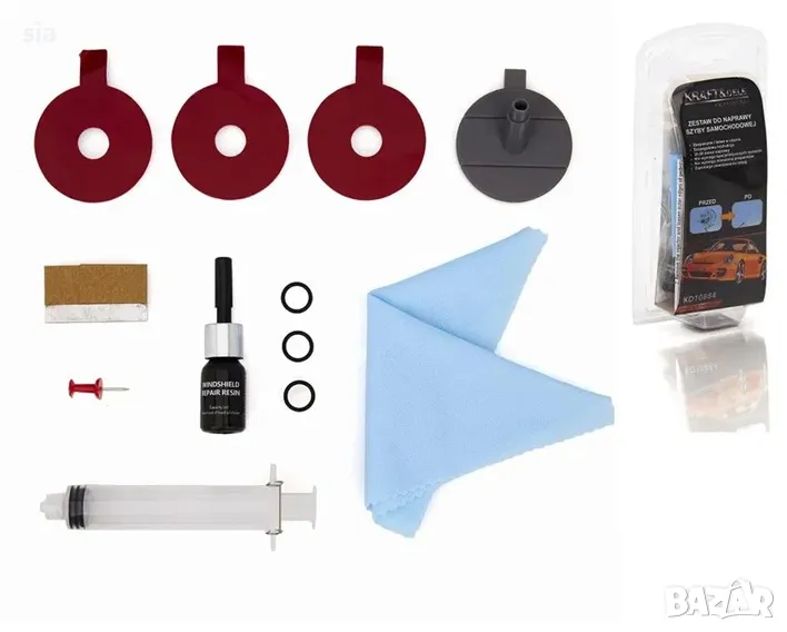 Лепило за стъкло, Комплект за лепене на автомобилни стъкла, CARMOTION, снимка 1