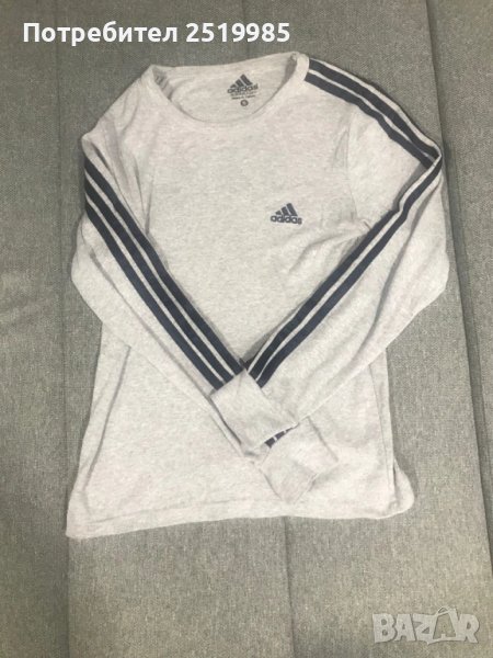 Памучна блуза с дълаг ръкав Adidas, снимка 1